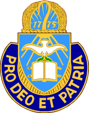 This image depicts the Chaplain Army insignia.