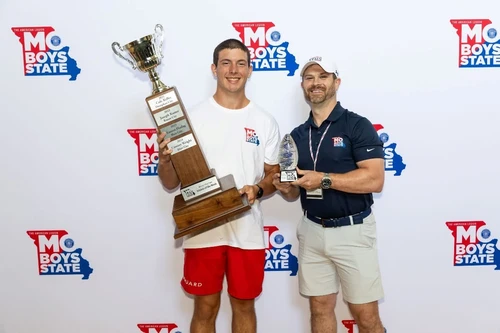 School of the Ozarks student Oliver Mutrux is awarded the title of “Athlete of the Week” at Missouri Boys State out of 850 boys in attendance