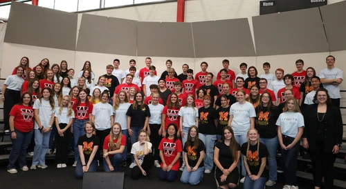 Students performing in choir.