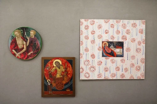 Artwork hanging on a wall