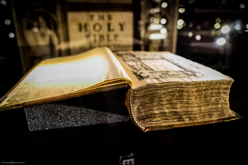 Open ancient Bible