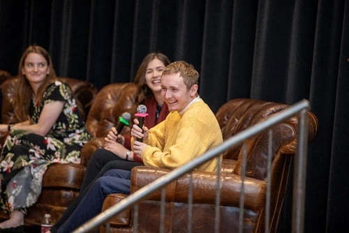 College students smiling 
