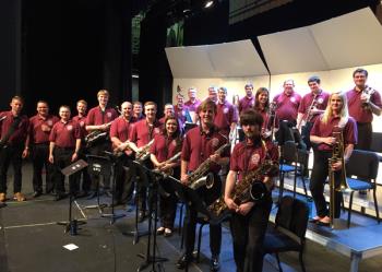 Jazz Band before a performance