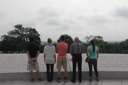 standing at memorial