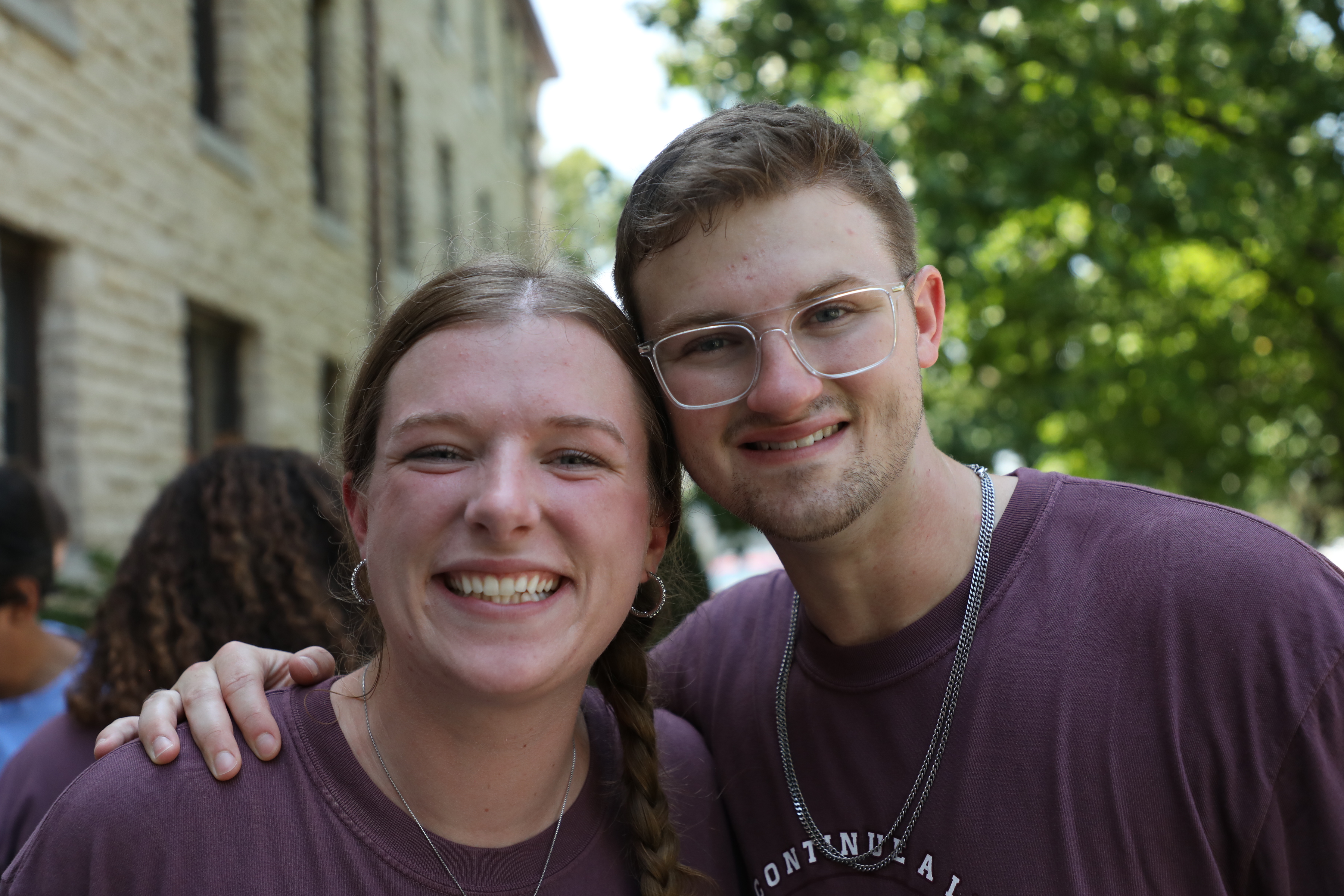 girl and boy smiling