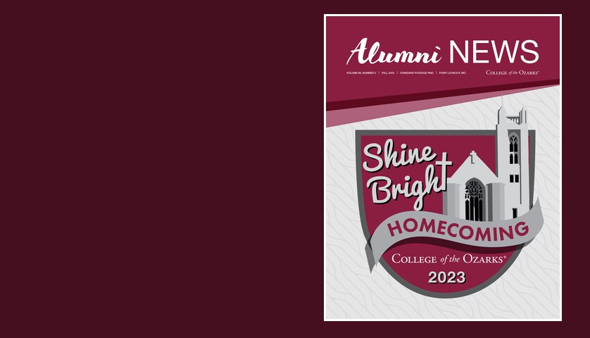 Fall 2023 Alumni News cover: Shine Bright Homecoming 2023