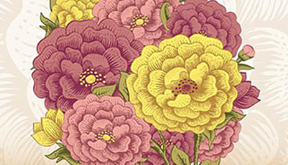 An artistic representation of flowers