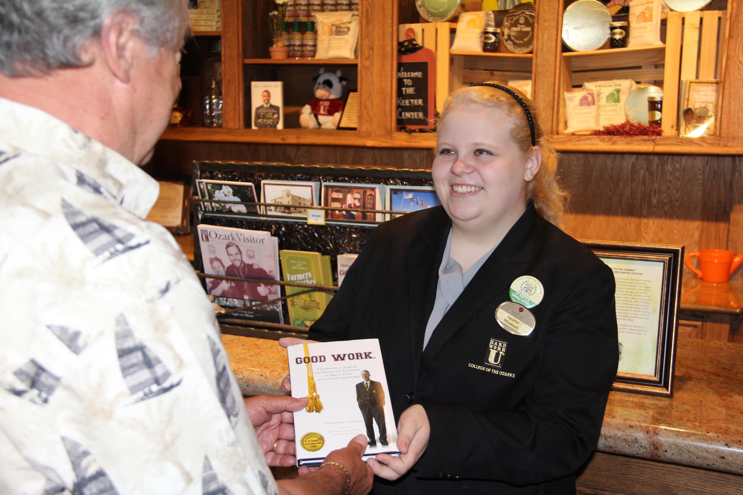 A student selling a book