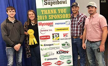 Students at World Forage Analysis Superbowl