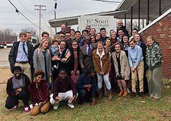 S of O student at 15th Street Baptist Church