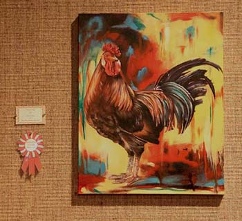 "Yard King" oil painting