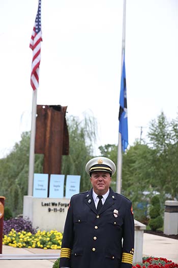Ted Martin, fire chief and management director for the City of Branson Fire and rescue Department, delivered the main address for the ceremony. 