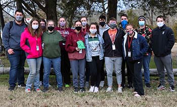 College of the Ozarks students participate in the Challenge Course, an event designed to build unity and trust among incoming students. 