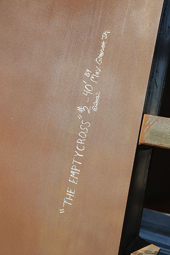 The large-scale art is signed by the artist, Max Greiner, Jr. Greiner’s drawings, paintings, sculptures, jewelry, and art gift designs are collected in all 50 states and more than 65 countries.